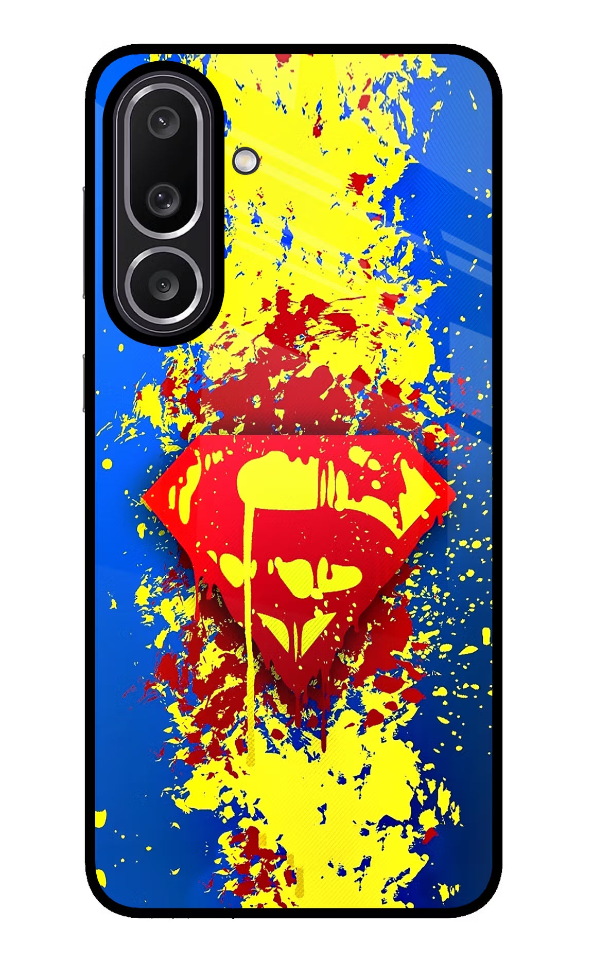 Superman logo Samsung M56 5G Glass Case Back Cover by Casekaro
