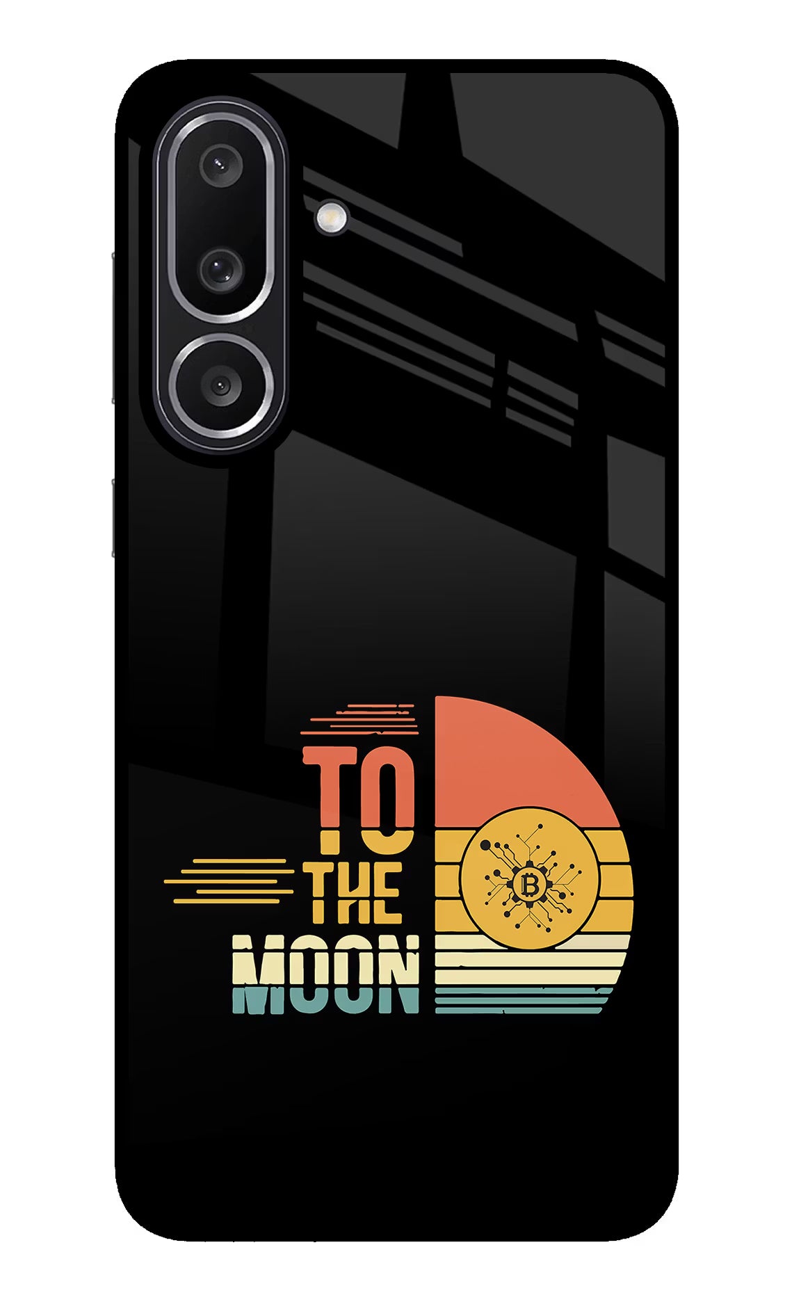 To the Moon Samsung M56 5G Glass Case Back Cover by Casekaro