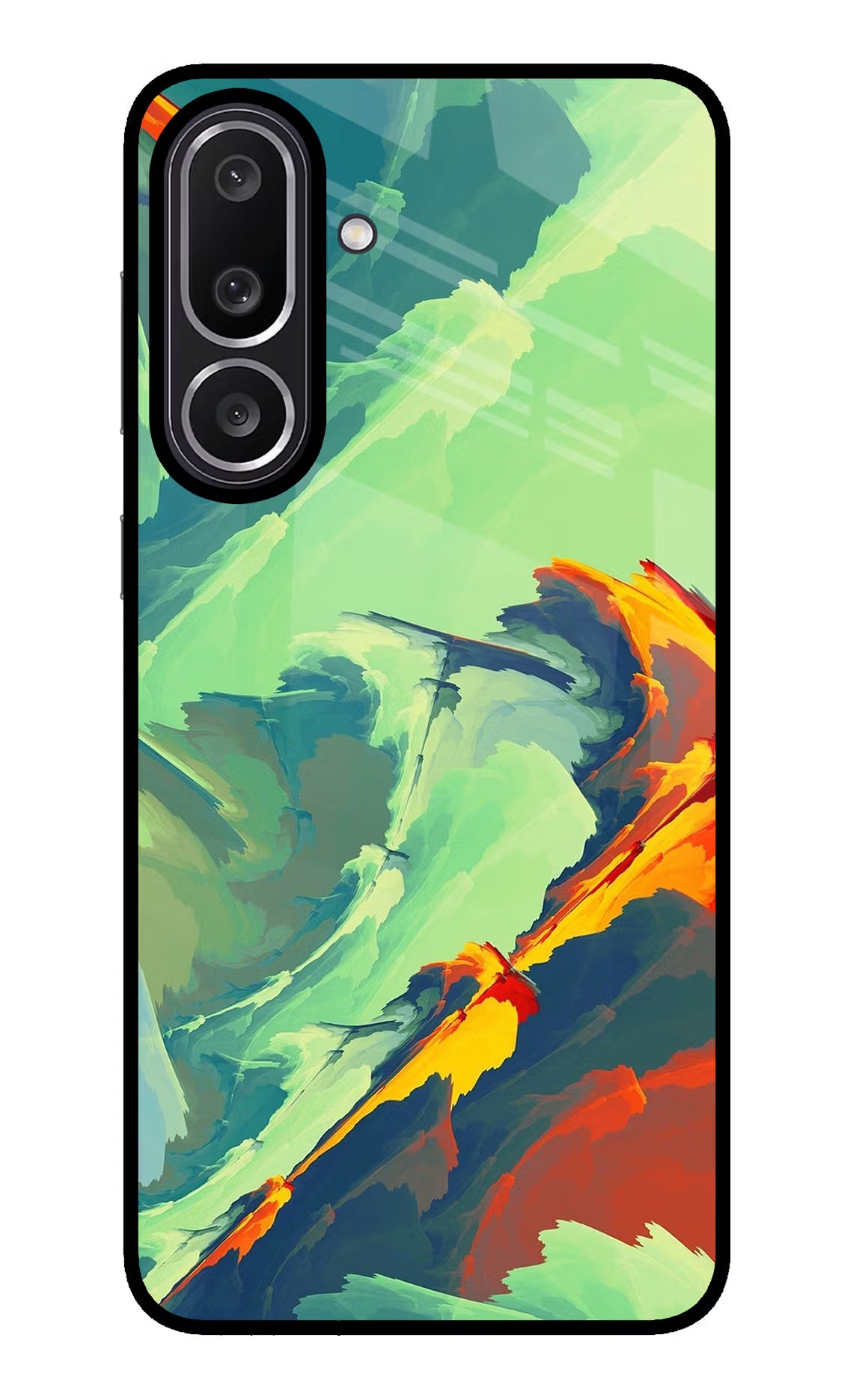 Paint Art Samsung M56 5G Glass Case Back Cover by Casekaro