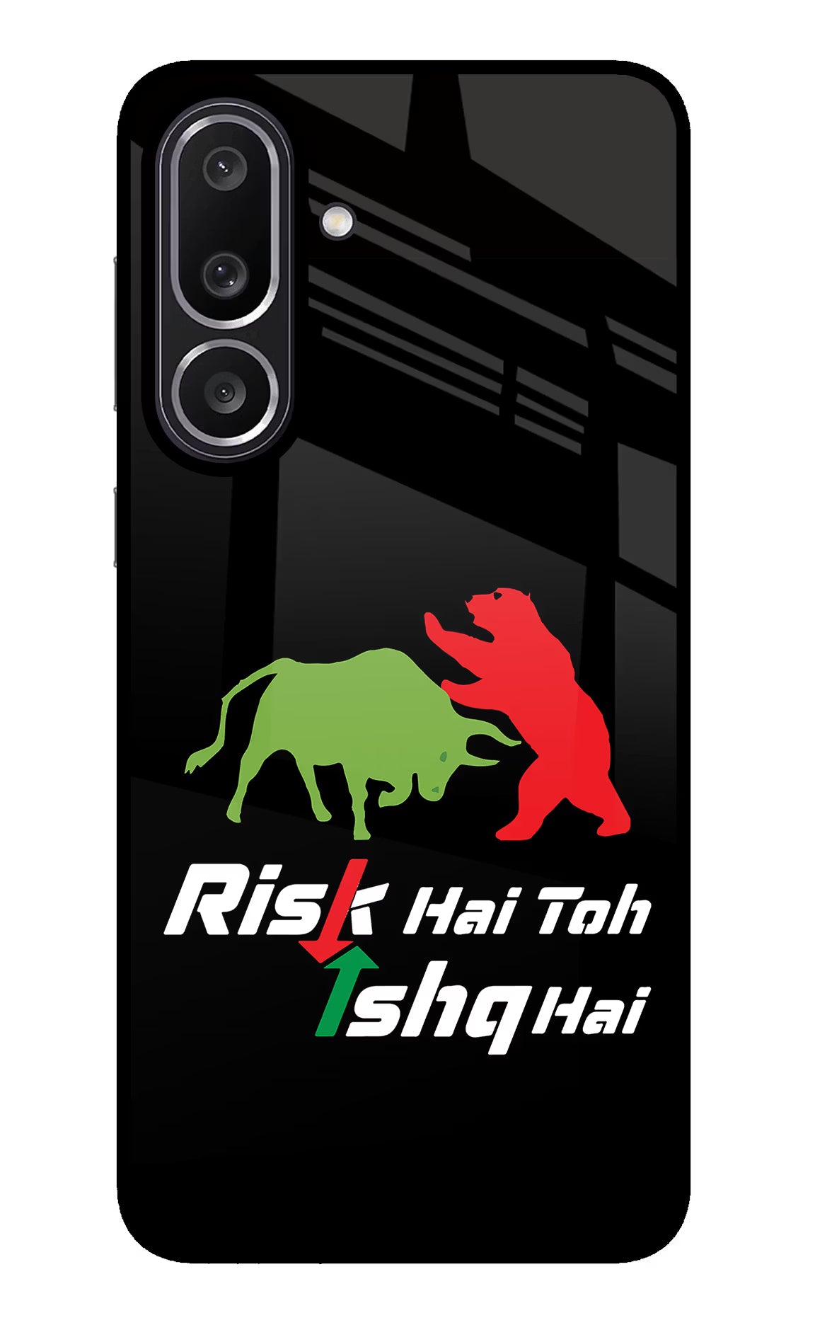 Risk Hai Toh Ishq Hai Samsung M56 5G Glass Case Back Cover by Casekaro