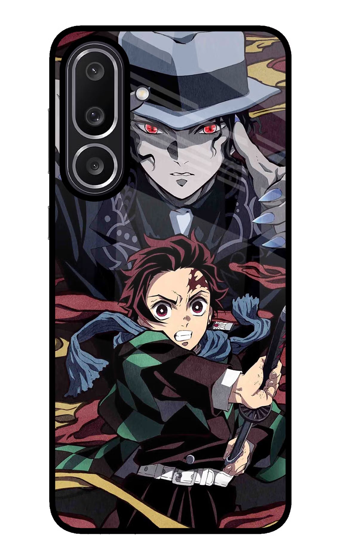 Demon Slayer Samsung M56 5G Glass Case Back Cover by Casekaro