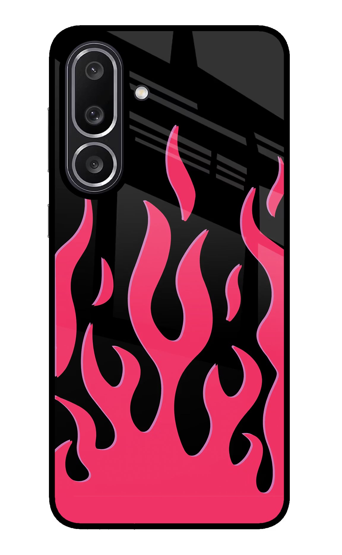 Fire Flames Samsung M56 5G Glass Case Back Cover by Casekaro