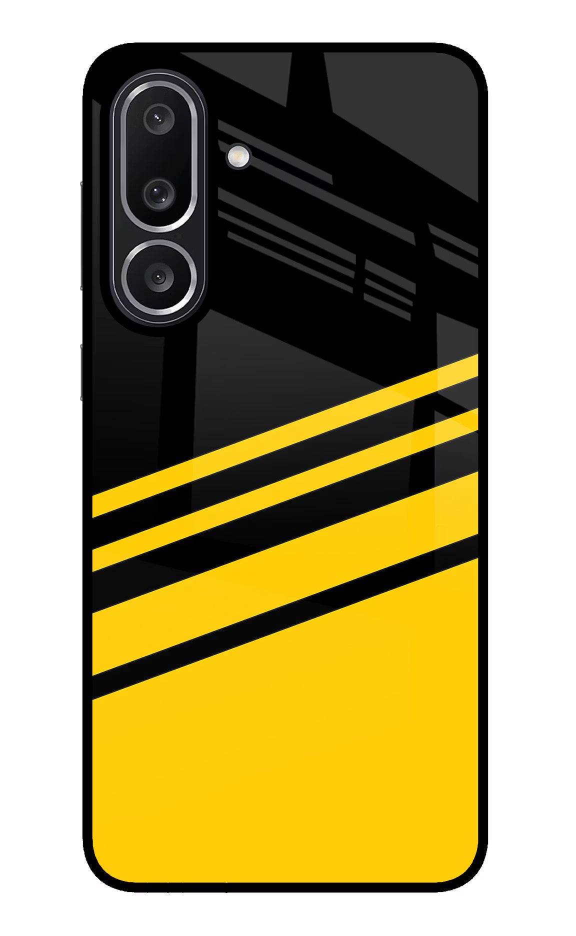 Yellow Shades Samsung M56 5G Glass Case Back Cover by Casekaro