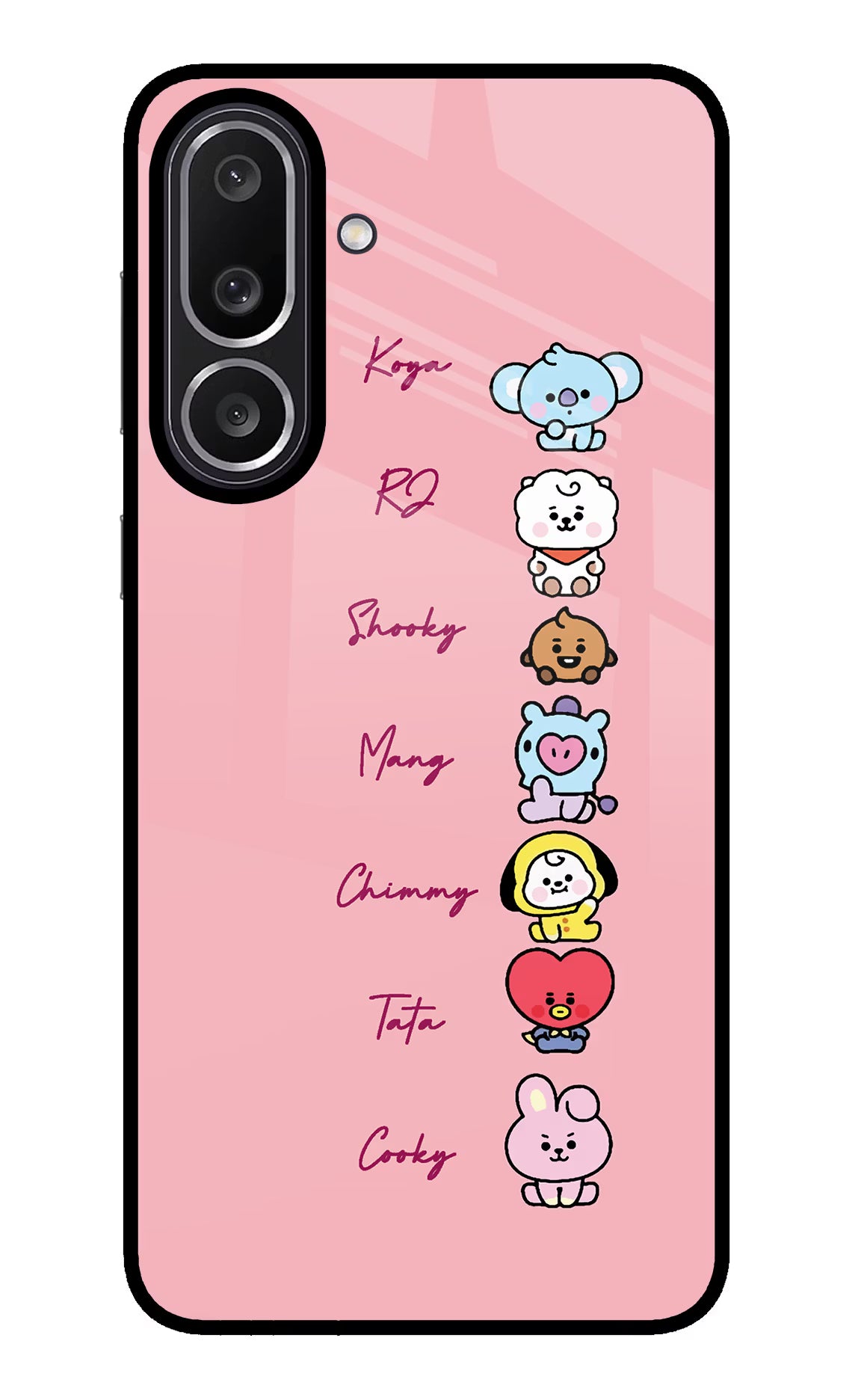 BTS names Samsung M56 5G Glass Case Back Cover by Casekaro