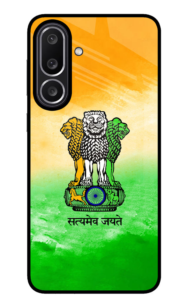 Satyamev Jayate Flag Samsung M56 5G Glass Case Back Cover by Casekaro