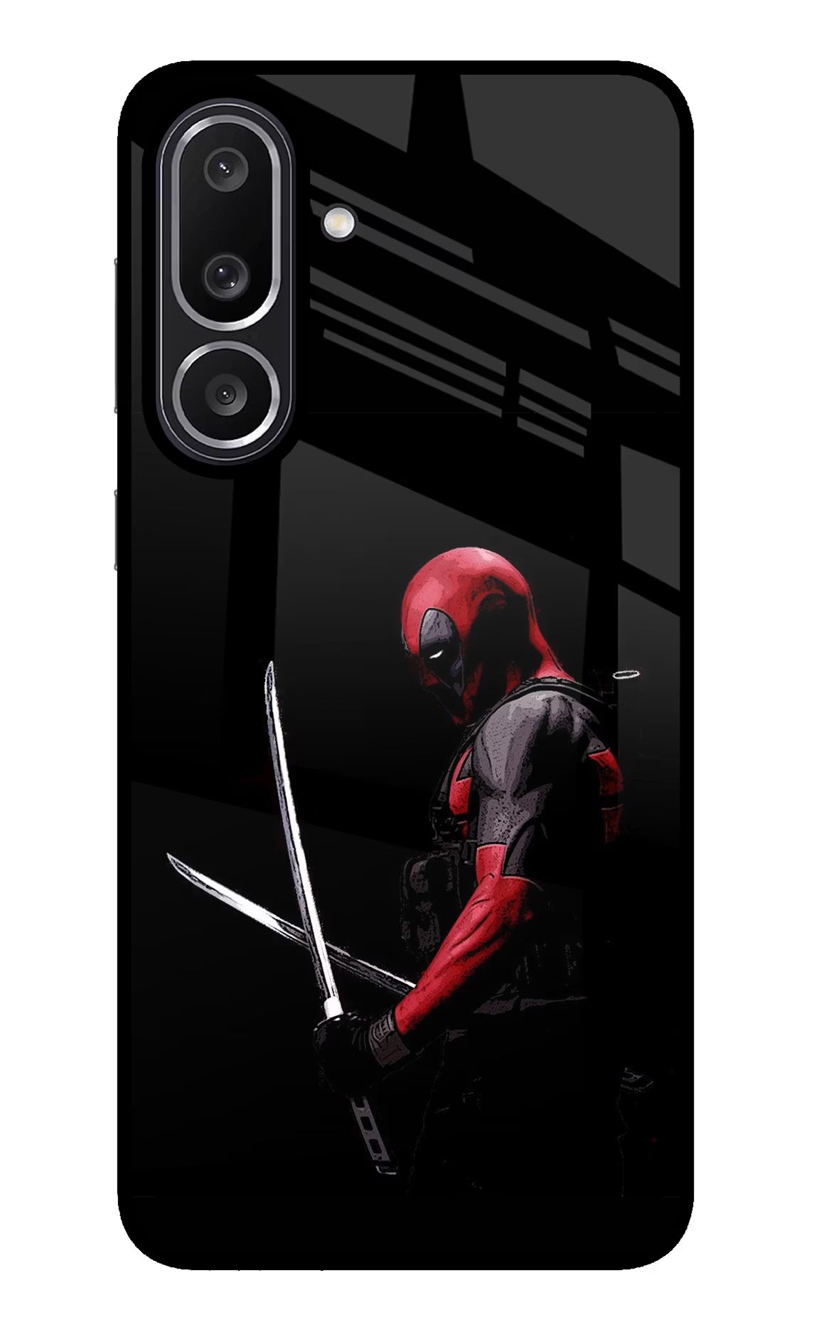 Deadpool Samsung M56 5G Glass Case Back Cover by Casekaro