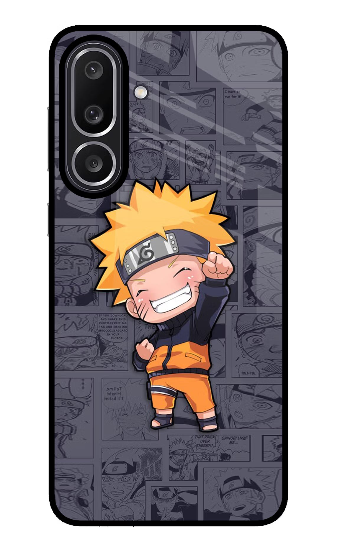 Chota Naruto Samsung M56 5G Glass Case Back Cover by Casekaro