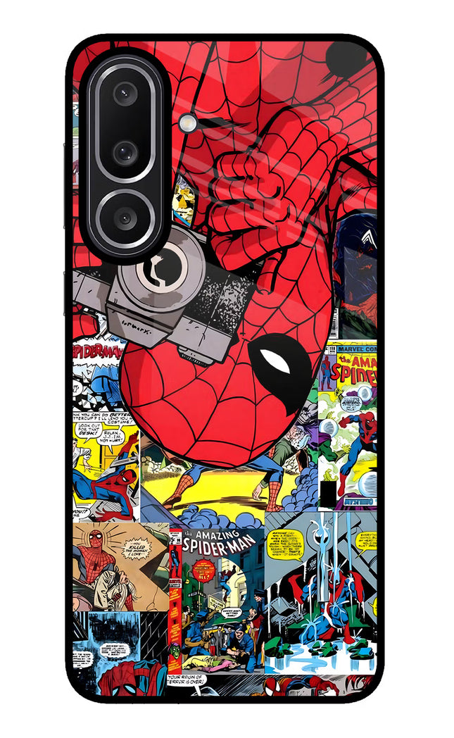 Spider Man Samsung M56 5G Glass Case Back Cover by Casekaro