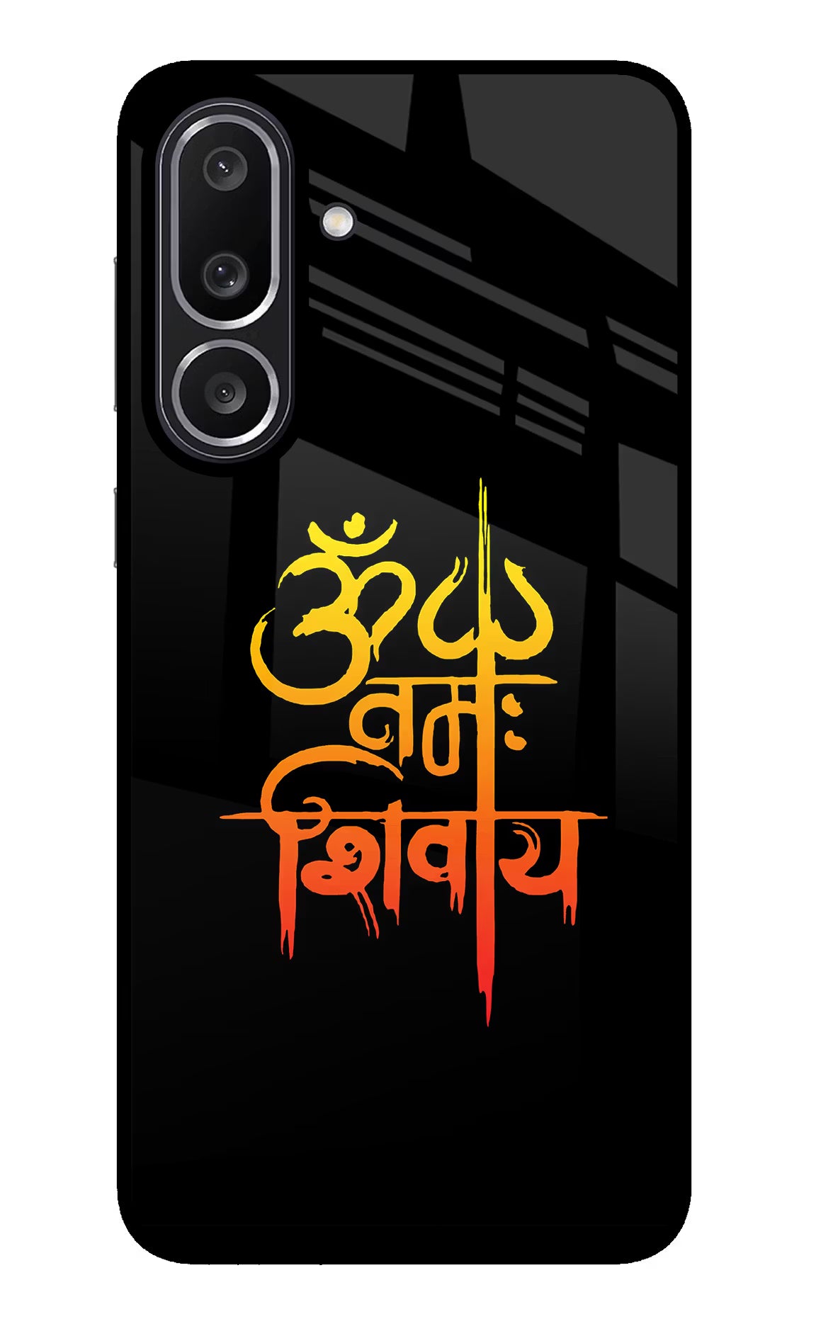 Om Namah Shivay Samsung M56 5G Glass Case Back Cover by Casekaro