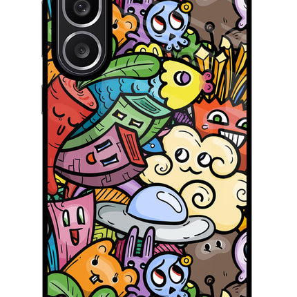 Veggie Doodle Samsung M56 5G Glass Case