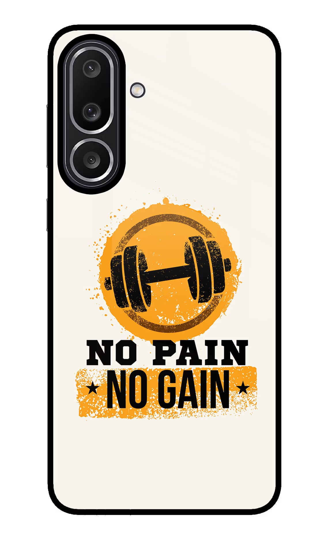 No Pain No Gain Samsung M56 5G Glass Case Back Cover by Casekaro