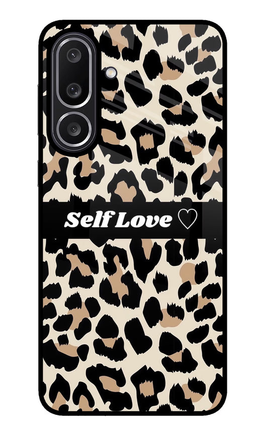Leopard Print Self Love Samsung M56 5G Glass Case