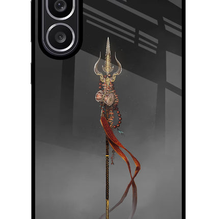 Shiv Trishul Samsung M56 5G Glass Case Back Cover by Casekaro
