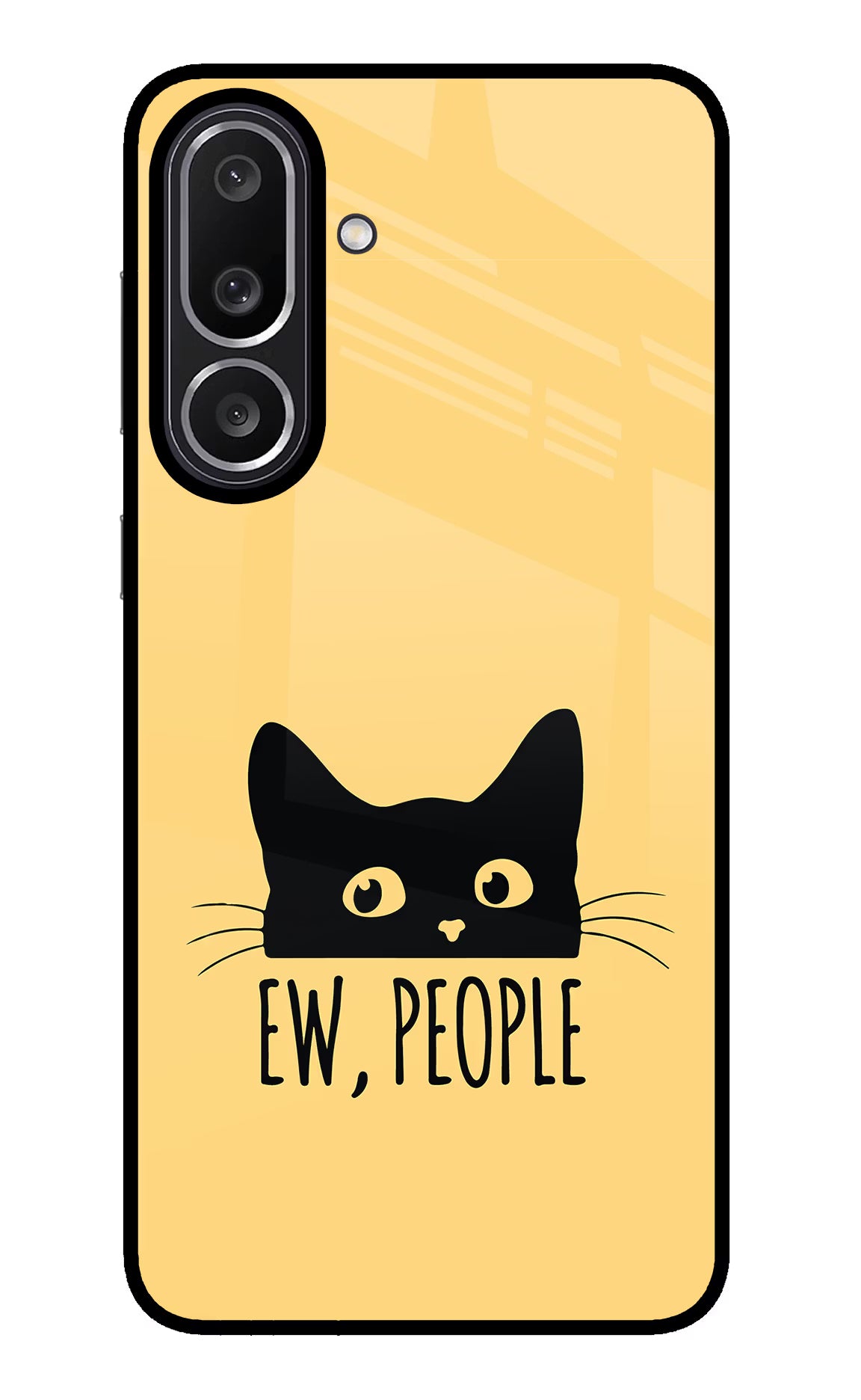 Ew People Catitude Samsung M56 5G Glass Case Back Cover by Casekaro