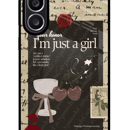 I am just a girl Samsung M56 5G Glass Case