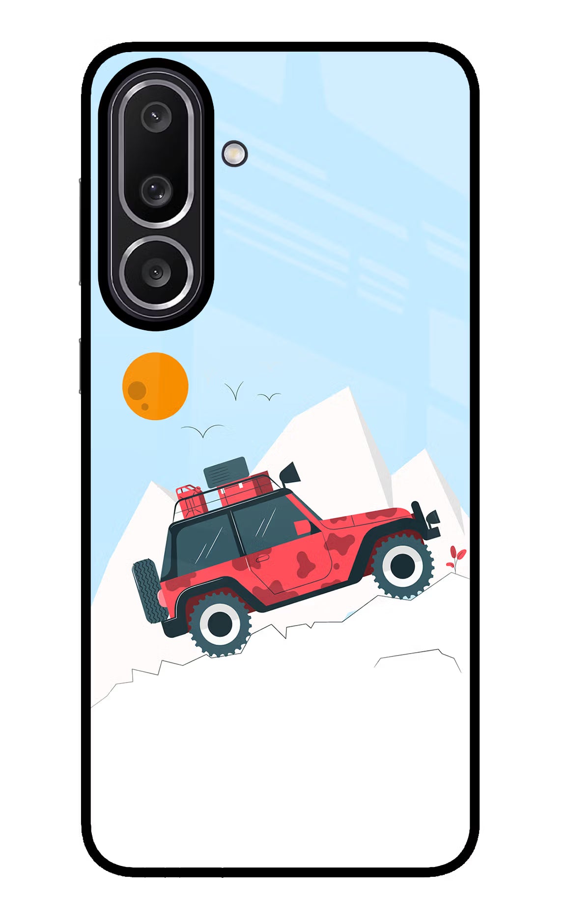 Mountain Trail Beast Samsung M56 5G Glass Case Back Cover by Casekaro