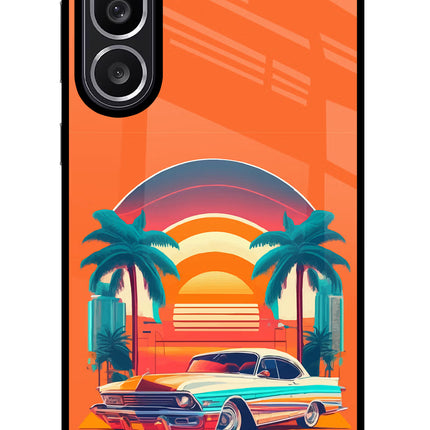 Palm Drive 80s Samsung M56 5G Glass Case