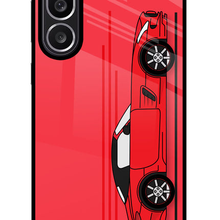 Red Velocity Samsung M56 5G Glass Case
