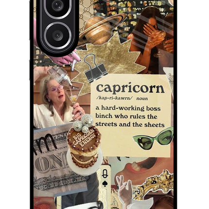 Capricorn Zodiac Samsung M56 5G Glass Case
