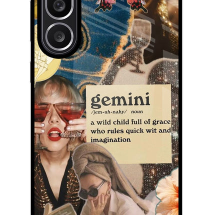 Gemini Zodiac Samsung M56 5G Glass Case