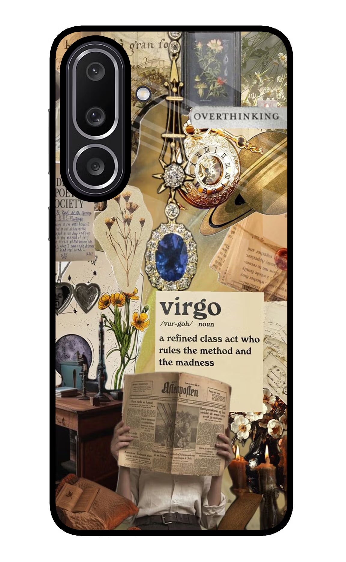 Virgo Zodiac Samsung M56 5G Glass Case Back Cover by Casekaro