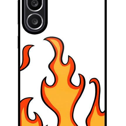 Fired Up – White Samsung M56 5G Glass Case