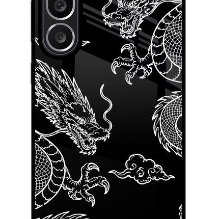 Twin Dragons Samsung M56 5G Glass Case