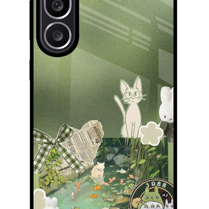 Aesthetic anime Samsung M56 5G Glass Case