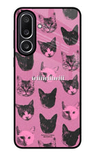 Pink Cats Samsung M56 5G Glass Case