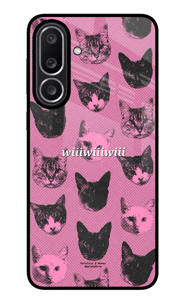 Pink Cats Samsung M56 5G Glass Case