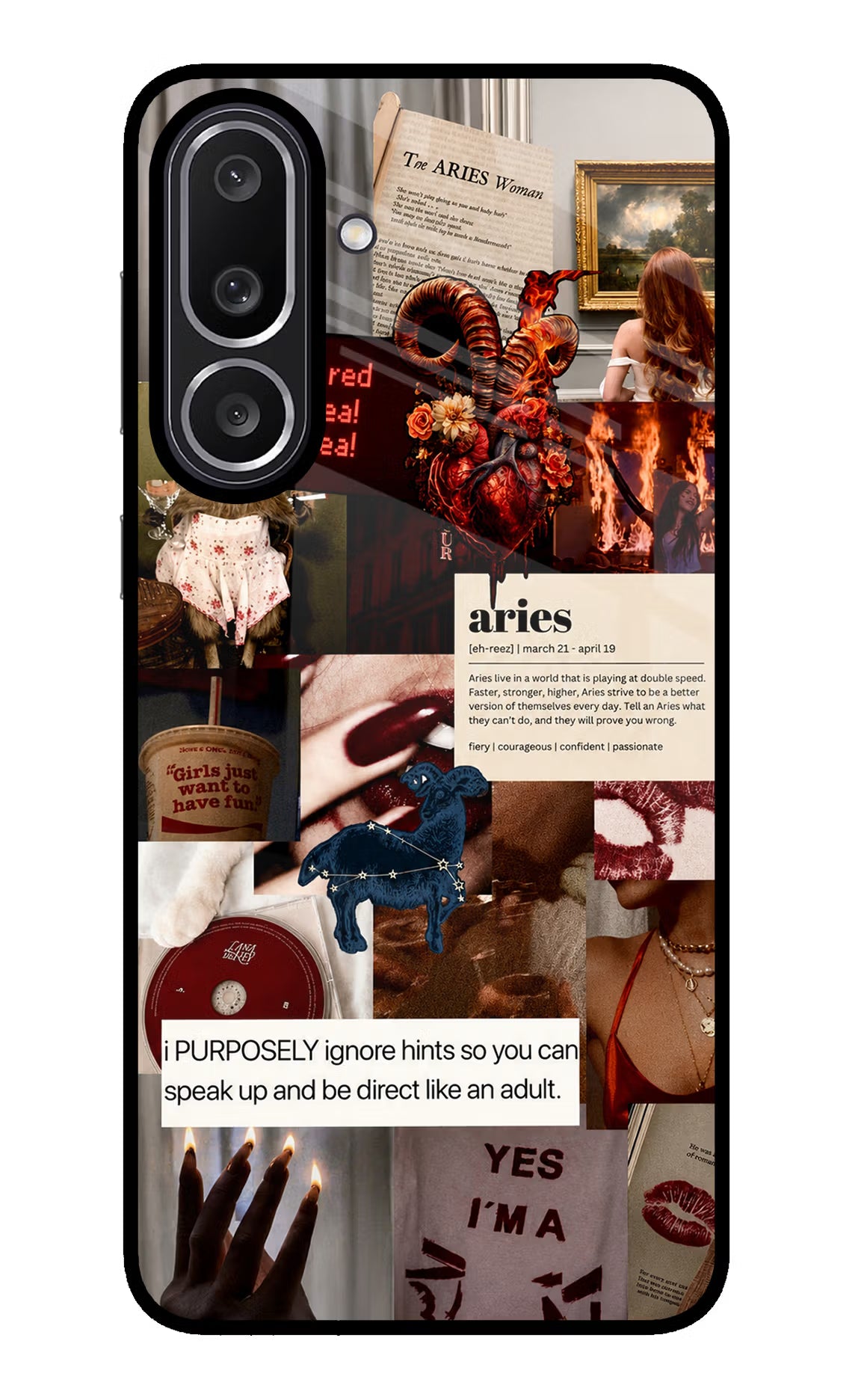 Zodiac Aries Samsung M56 5G Glass Case