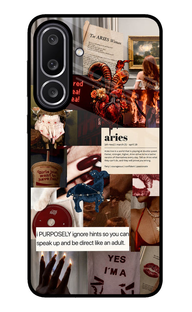 Zodiac Aries Samsung M56 5G Glass Case