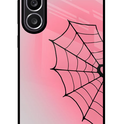 Pink Web Samsung M56 5G Glass Case
