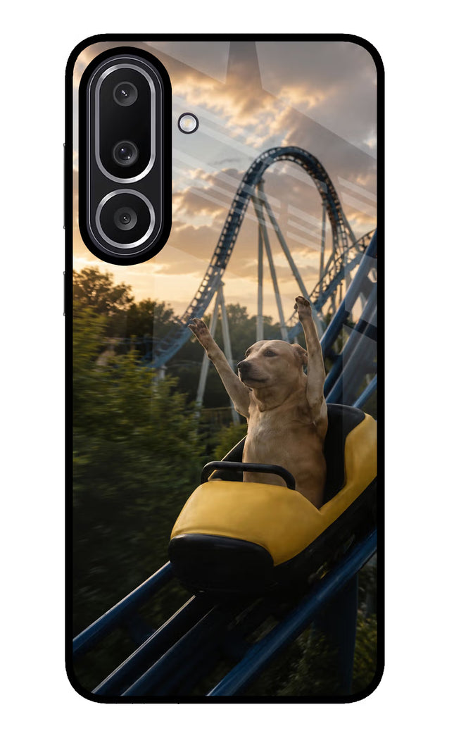 Rollercoaster Dog Samsung M56 5G Glass Case