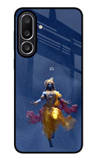 Cosmic Krishna Samsung M56 5G Glass Case Back Cover by Casekaro
