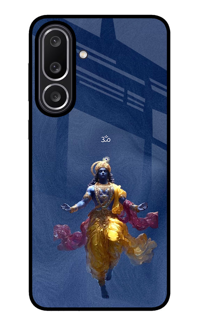 Cosmic Krishna Samsung M56 5G Glass Case Back Cover by Casekaro