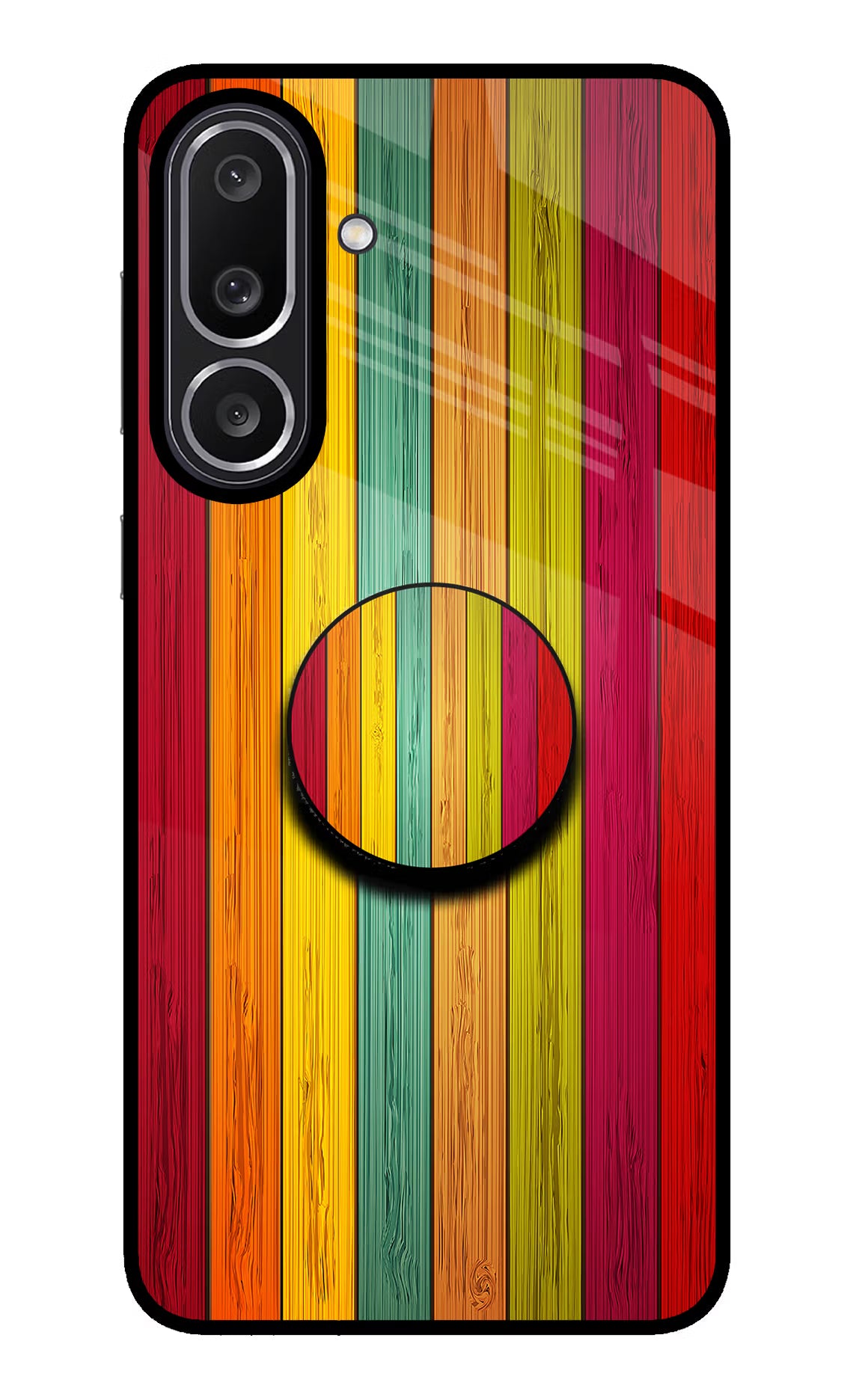 Multicolor Wooden Samsung M56 5G Pop Case by Casekaro