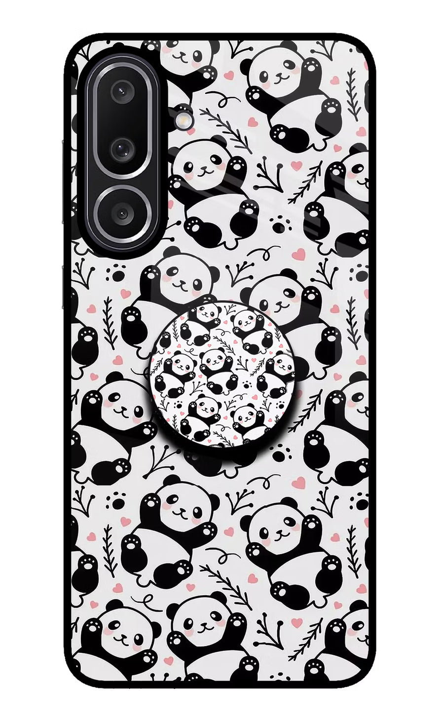 Cute Panda Samsung M56 5G Pop Case, Glass case