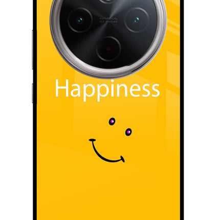 Happiness With Smiley Vivo T4 5G Glass Case Back Cover by Casekaro