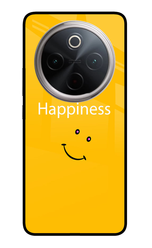 Happiness With Smiley Vivo T4 5G Glass Case Back Cover by Casekaro