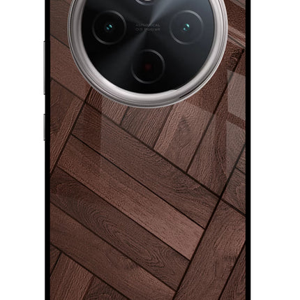 Wooden Texture Design Vivo T4 5G Glass Case
