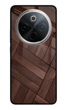 Wooden Texture Design Vivo T4 5G Glass Case