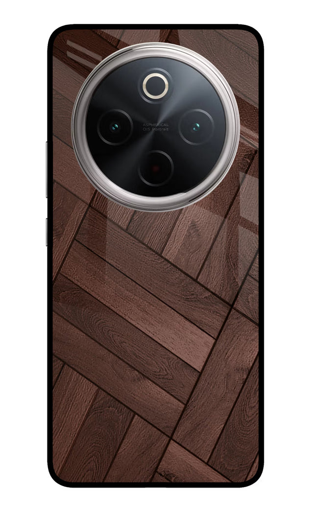 Wooden Texture Design Vivo T4 5G Glass Case Back Cover by Casekaro