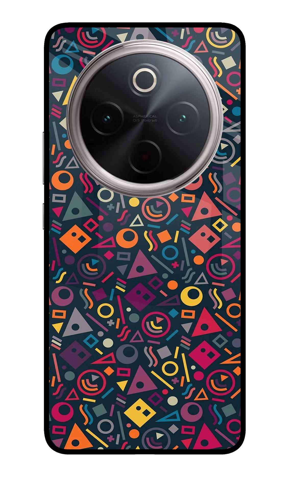 Geometric Abstract Vivo T4 5G Glass Case Back Cover by Casekaro