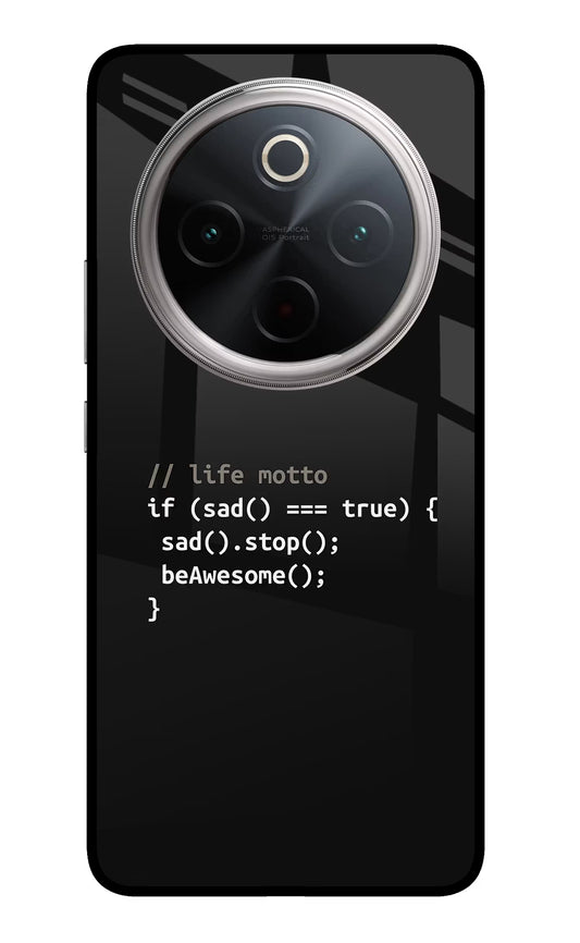 Life Motto Code Vivo T4 5G Glass Case
