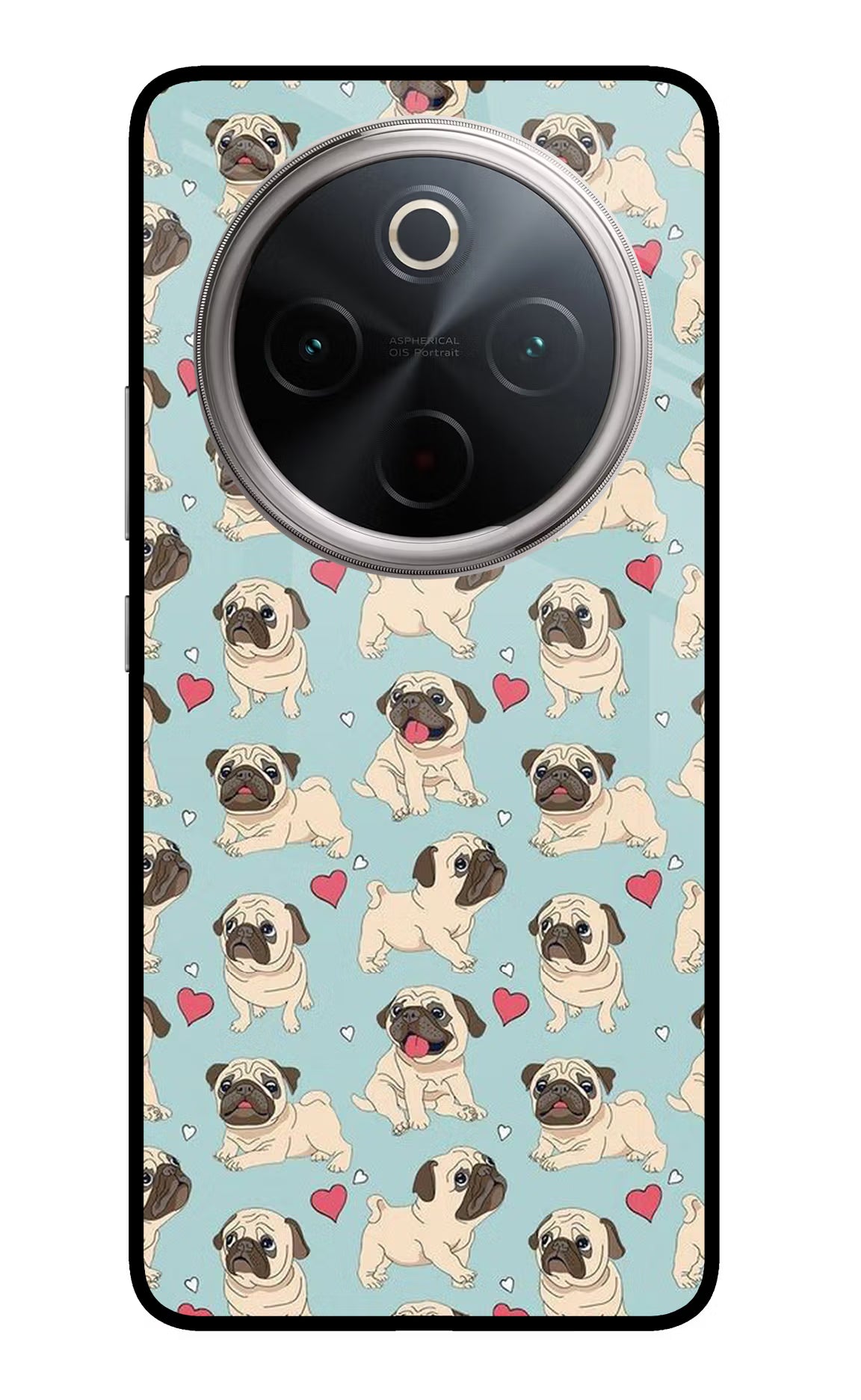 Pug Dog Vivo T4 5G Glass Case Back Cover by Casekaro