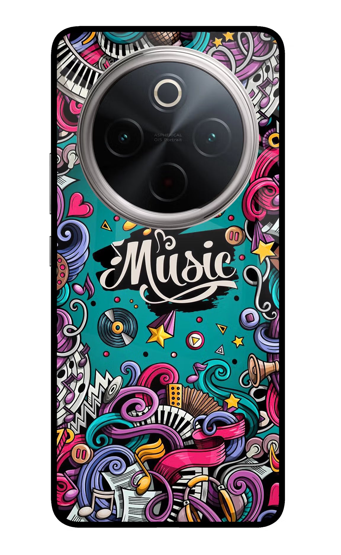 Music Graffiti Vivo T4 5G Glass Case