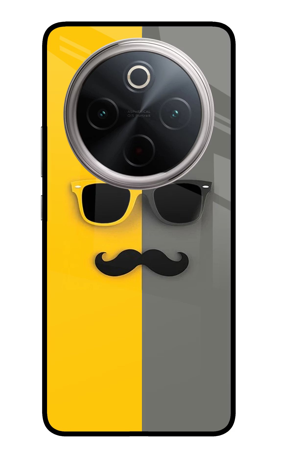 Sunglasses with Mustache Vivo T4 5G Glass Case