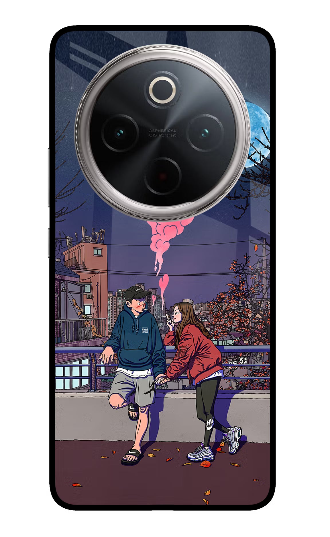 Chilling Couple Vivo T4 5G Glass Case Back Cover by Casekaro
