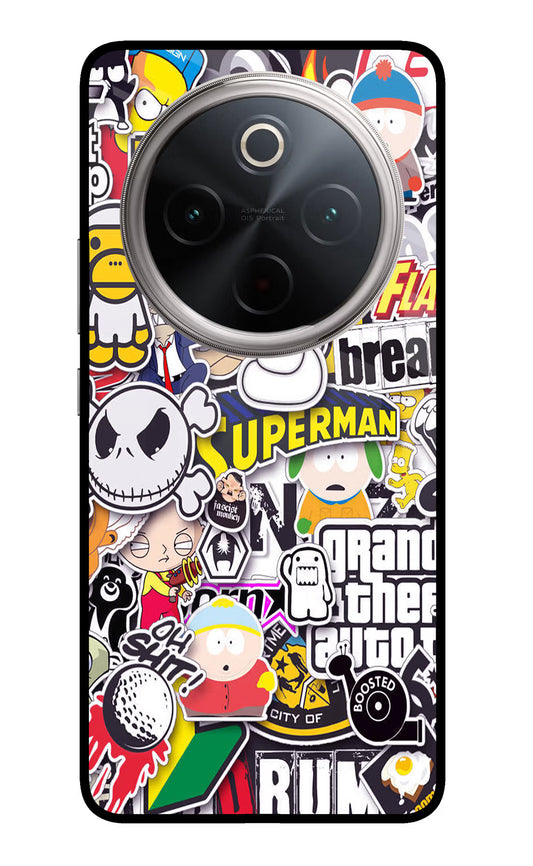 Sticker Bomb Vivo T4 5G Glass Case